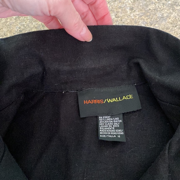 Harris Wallace Linen and Rayon Cropped Button Top or Jacket Colorful Designs 12 - Picture 14 of 14